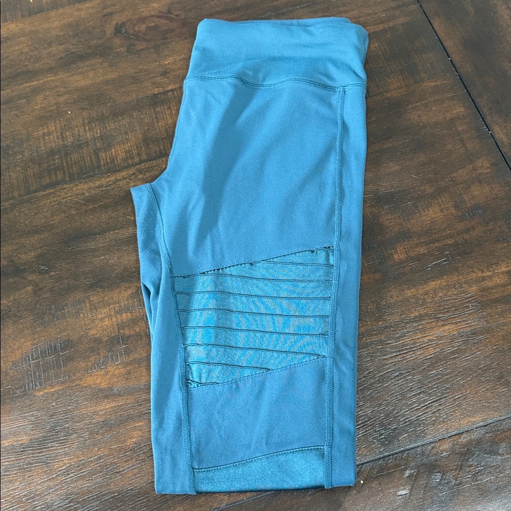 90 Degree By Reflex Teal Leggings - Picture 2 of 3
